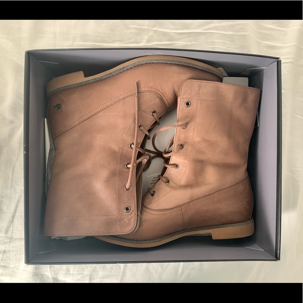 Brown Lacoste Serenac Leather Women Boots